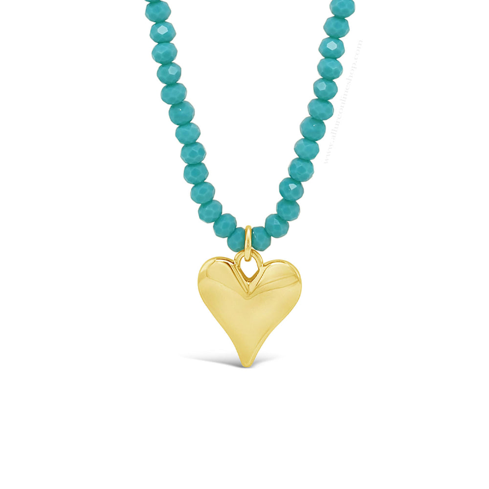 
                  
                    Absolute Jewellery Heart Turquoise Beaded Necklace N2195TQ
                  
                