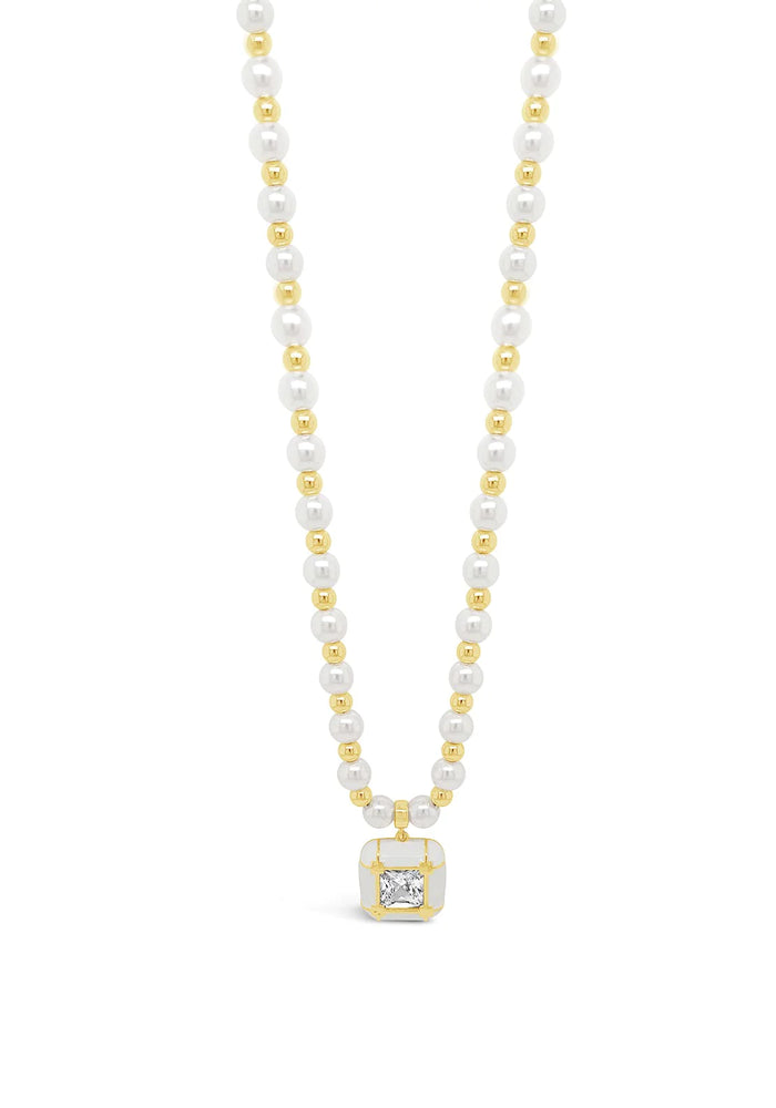 Absolute Cube White Necklace N2225GL