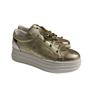 
                  
                    Marco Moreo Gold Trainer with Frill
                  
                