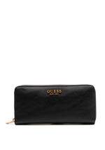 Guess Arja black large wallet with gold hardware.