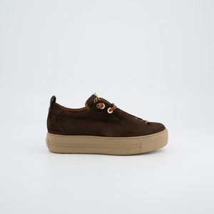 
                  
                    Paul Green Brown Suede Elastic Trainer
                  
                