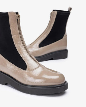 
                  
                    Unisa Foggin Patent Ankle Boots
                  
                