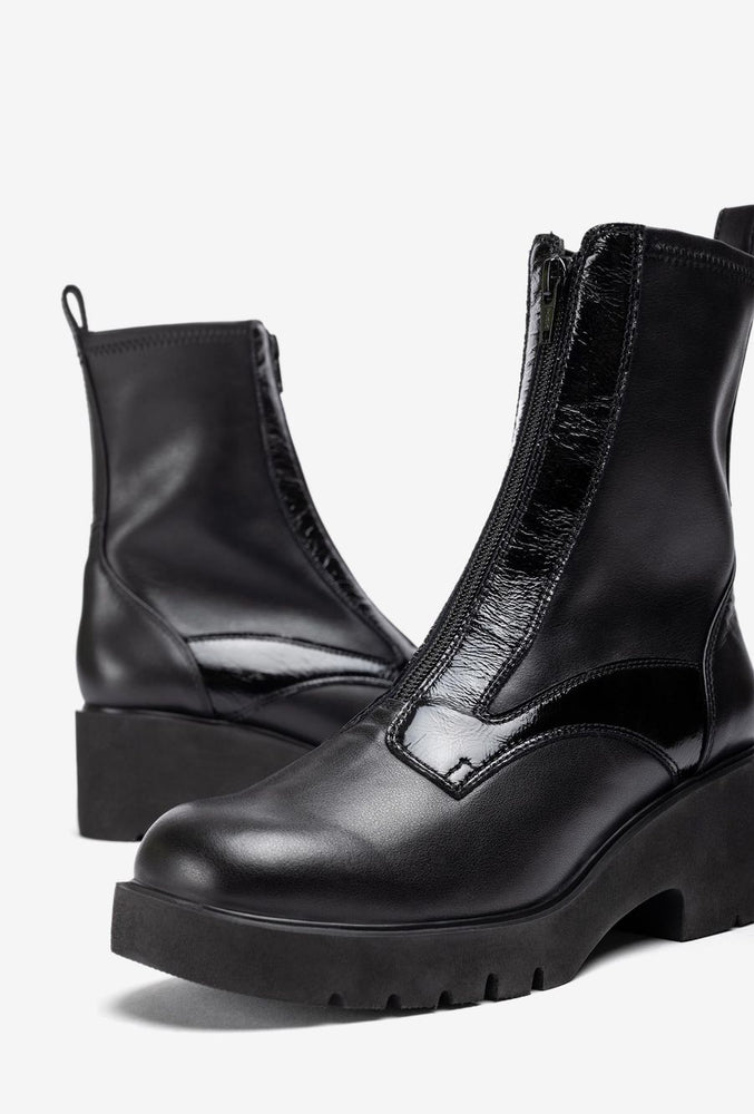 
                  
                    Unisa Jogin Black Zip Ankle Boots
                  
                