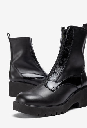 
                  
                    Unisa Jogin Black Zip Ankle Boots
                  
                