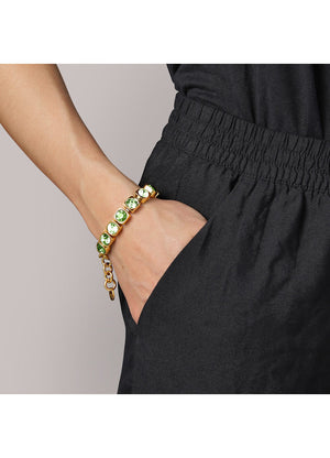 
                  
                    Dyrberg/Kern Conian Light Green and Gold Bracelet
                  
                