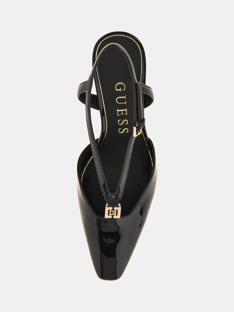 
                  
                    Guess Vargas Black Patent Slingback Heel
                  
                