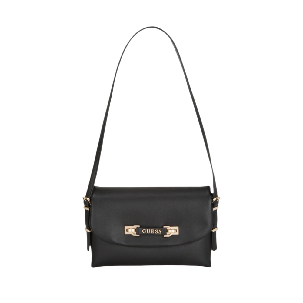 guess lefia shoulder bag with gold accents