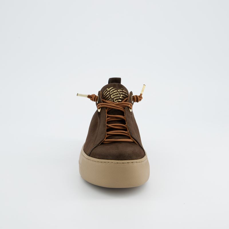 
                  
                    Paul Green Brown Suede Elastic Trainer
                  
                
