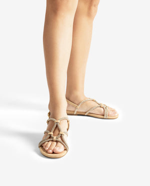 
                  
                    Unisa Copper Gladiator Beige Suede Sandal
                  
                