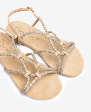 
                  
                    Unisa Copper Gladiator Beige Suede Sandal
                  
                
