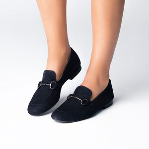 
                  
                    Paul Green Suede Navy Loafer
                  
                