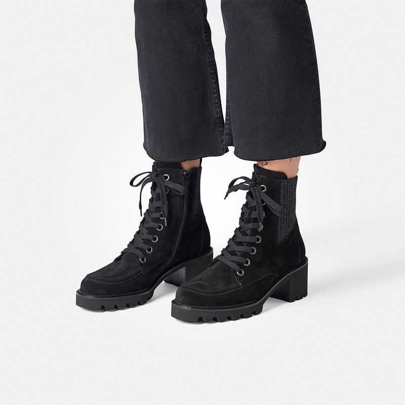 
                  
                    Paul Green Soft Suede Black Lace Up Ankle Boot
                  
                