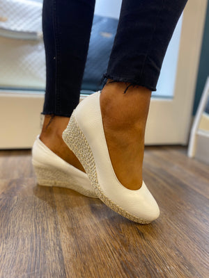 JOSE SAENZ ESPADRILLE WEDGE 6019 BG WHITE Oona s