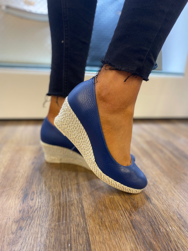 JOSE SAENZ ESPADRILLE WEDGE 6019 BG NAVY Oona s